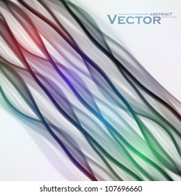 Abstract vector background, futuristic colorful wave illustration eps10