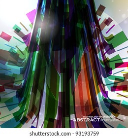 Abstract vector background, futuristic colorful strip, stylish illustration eps10
