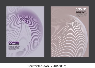 Abstract vector background with futuristic concentric circular patterns. A modern design featuring smooth gradient lines from a vortex effect on clean background for cover, poster, digital artwork.