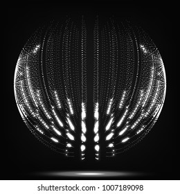 Abstract vector background. Futuristic style card. Elegant background for business presentations. Lines, point, planes in 3d space.