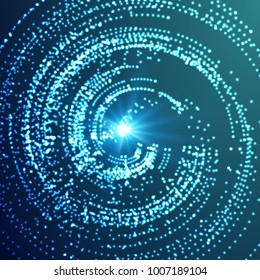 Abstract vector background. Futuristic style card. Elegant background for business presentations. Lines, point, planes in 3d space.