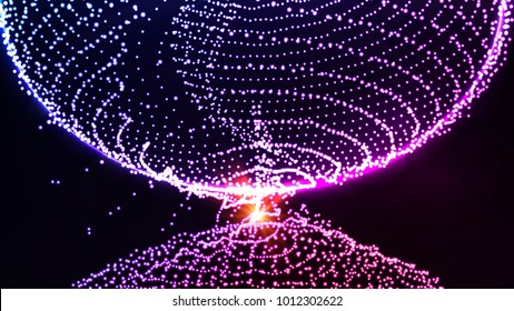 Abstract vector background. Futuristic style card. Elegant background for business presentations. Lines, point, planes in 3d space.