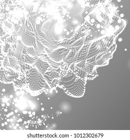 Abstract vector background. Futuristic style card. Elegant background for business presentations. Lines, point, planes in 3d space.