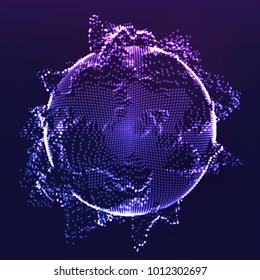 Abstract vector background. Futuristic style card. Elegant background for business presentations. Lines, point, planes in 3d space.