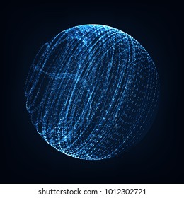 Abstract vector background. Futuristic style card. Elegant background for business presentations. Lines, point, planes in 3d space.