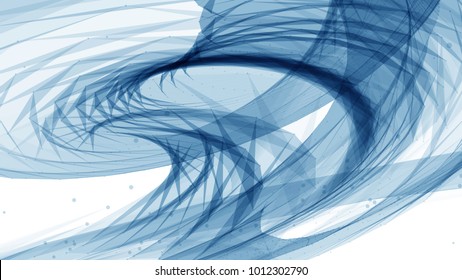 Abstract vector background. Futuristic style card. Elegant background for business presentations. Lines, point, planes in 3d space.