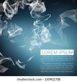 Abstract vector background. Futuristic style card. Elegant background for business presentations. Lines, point, planes in 3d space.