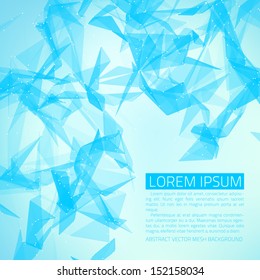 Abstract vector background. Futuristic style card. Elegant background for business presentations. Lines, point, planes in 3d space.