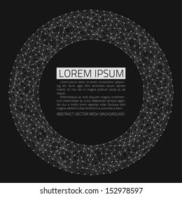 Abstract vector background. Futuristic style card. Elegant background for business presentations. Lines, point, planes in 3d space. Black and white.