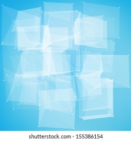 Abstract vector background. Futuristic style card. Elegant background for business presentations. Lines, point, planes in 3d space.