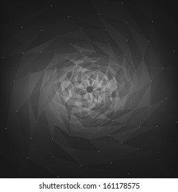 Abstract vector background. Futuristic style card. Elegant background for business presentations. Lines, point, planes in 3d space.