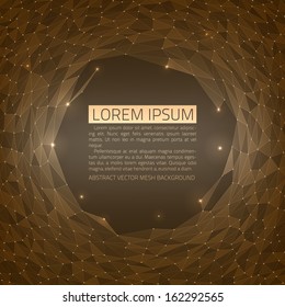 Abstract vector background. Futuristic style card. Elegant background for business presentations. Lines, point, planes in 3d space.