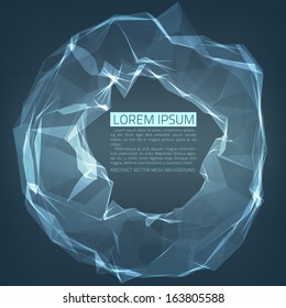 Abstract vector background. Futuristic style card. Elegant background for business presentations. Lines, point, planes in 3d space.