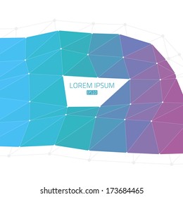 Abstract vector background. Futuristic style card. Elegant background for business presentations. Lines, point, planes in 3d space.