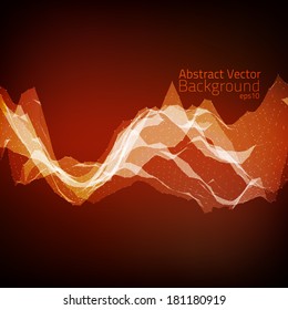 Abstract vector background. Futuristic style card. Elegant background for business presentations. Lines, point, planes in 3d space. 