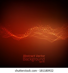 Abstract vector background. Futuristic style card. Elegant background for business presentations. Lines, point, planes in 3d space. 
