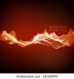 Abstract vector background. Futuristic style card. Elegant background for business presentations. Lines, point, planes in 3d space. 