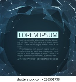 Abstract vector background. Futuristic style card. Elegant background for business presentations. Lines, point, planes in 3d space.