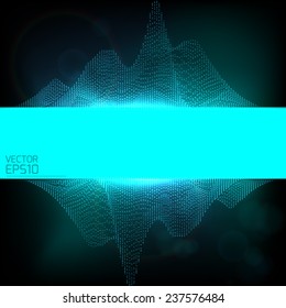Abstract vector background. Futuristic style card. Elegant background for business presentations. Lines, point, planes in 3d space.