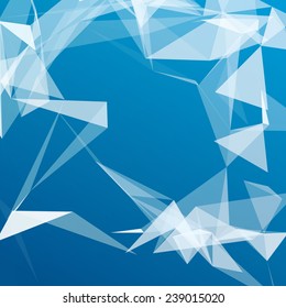 Abstract vector background. Futuristic style card. Elegant background for business presentations. Lines, point, planes in 3d space. 