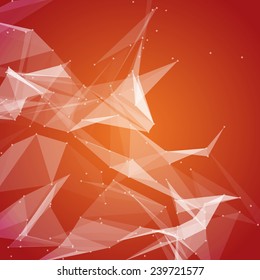 Abstract vector background. Futuristic style card. Elegant background for business presentations. Lines, point, planes in 3d space. 