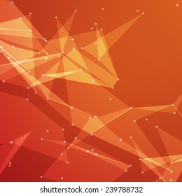 Abstract vector background. Futuristic style card. Elegant background for business presentations. Lines, point, planes in 3d space. 