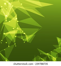 Abstract vector background. Futuristic style card. Elegant background for business presentations. Lines, point, planes in 3d space. 