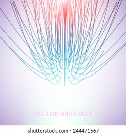 Abstract vector background. Futuristic style card. Elegant background for business presentations. Lines, point, planes in 3d space.