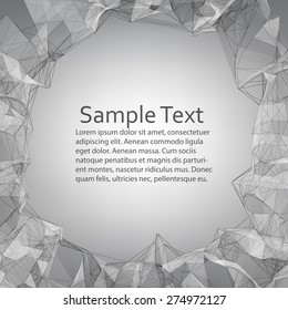 Abstract vector background. Futuristic style card. Elegant background for business presentations. Lines, point, planes in 3d space.