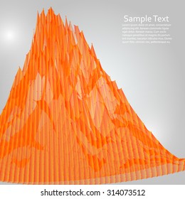 Abstract vector background. Futuristic style card. Elegant background for business presentations. Lines, point, planes in 3d space.