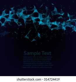 Abstract vector background. Futuristic style card. Elegant background for business presentations. Lines, point, planes in 3d space.