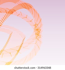 Abstract vector background. Futuristic style card. Elegant background for business presentations. Lines, point, planes in 3d space.
