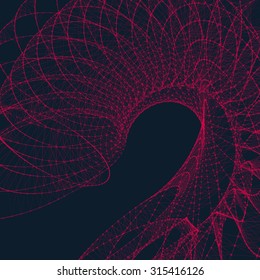 Abstract vector background. Futuristic style card. Elegant background for business presentations. Lines, point, planes in 3d space.