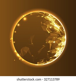 Abstract vector background. Futuristic style card. Elegant background for business presentations. Lines, point, planes in 3d space.