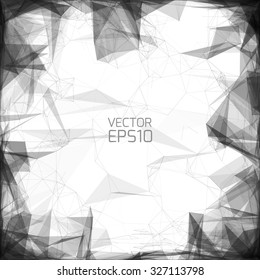Abstract vector background. Futuristic style card. Elegant background for business presentations. Lines, point, planes in 3d space.