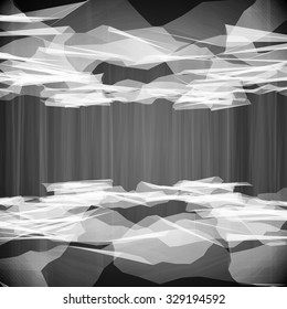 Abstract vector background. Futuristic style card. Elegant background for business presentations. Lines, point, planes in 3d space.