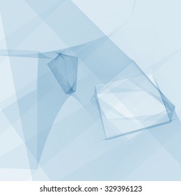 Abstract vector background. Futuristic style card. Elegant background for business presentations. Lines, point, planes in 3d space.