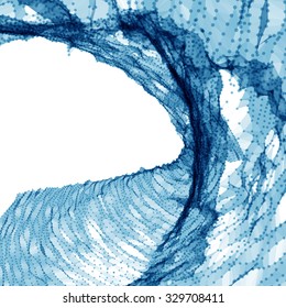 Abstract vector background. Futuristic style card. Elegant background for business presentations. Lines, point, planes in 3d space.