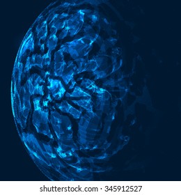 Abstract vector background. Futuristic style card. Elegant background for business presentations. Lines, point, planes in 3d space.