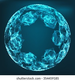 Abstract vector background. Futuristic style card. Elegant background for business presentations. Lines, point, planes in 3d space.