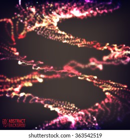 Abstract vector background. Futuristic style card. Elegant background for business presentations. Lines, point, planes in 3d space.