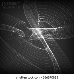 Abstract vector background. Futuristic style card. Elegant background for business presentations. Lines, point, planes in 3d space.