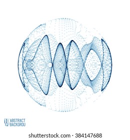 Abstract vector background. Futuristic style card. Elegant background for business presentations. Lines, point, planes in 3d space.