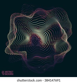 Abstract vector background. Futuristic style card. Elegant background for business presentations. Lines, point, planes in 3d space.