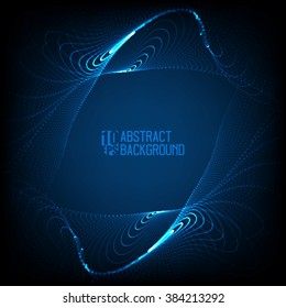 Abstract vector background. Futuristic style card. Elegant background for business presentations. Lines, point, planes in 3d space.