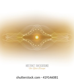 Abstract vector background. Futuristic style card. Alien organism or cell. White and pale yellow color