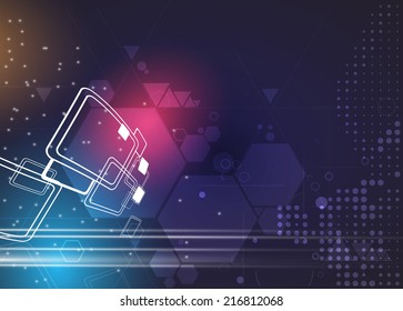 Abstract vector background. Futuristic technology style. Elegant background for business tech presentations.