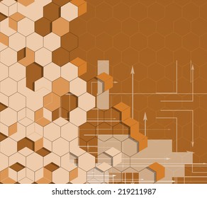 Abstract vector background. Futuristic technology style. Elegant background for business tech presentations.