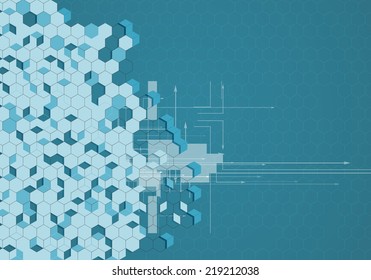 Abstract vector background. Futuristic technology style. Elegant background for business tech presentations.
