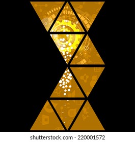 Abstract vector background. Futuristic technology style. Elegant background for business tech presentations.